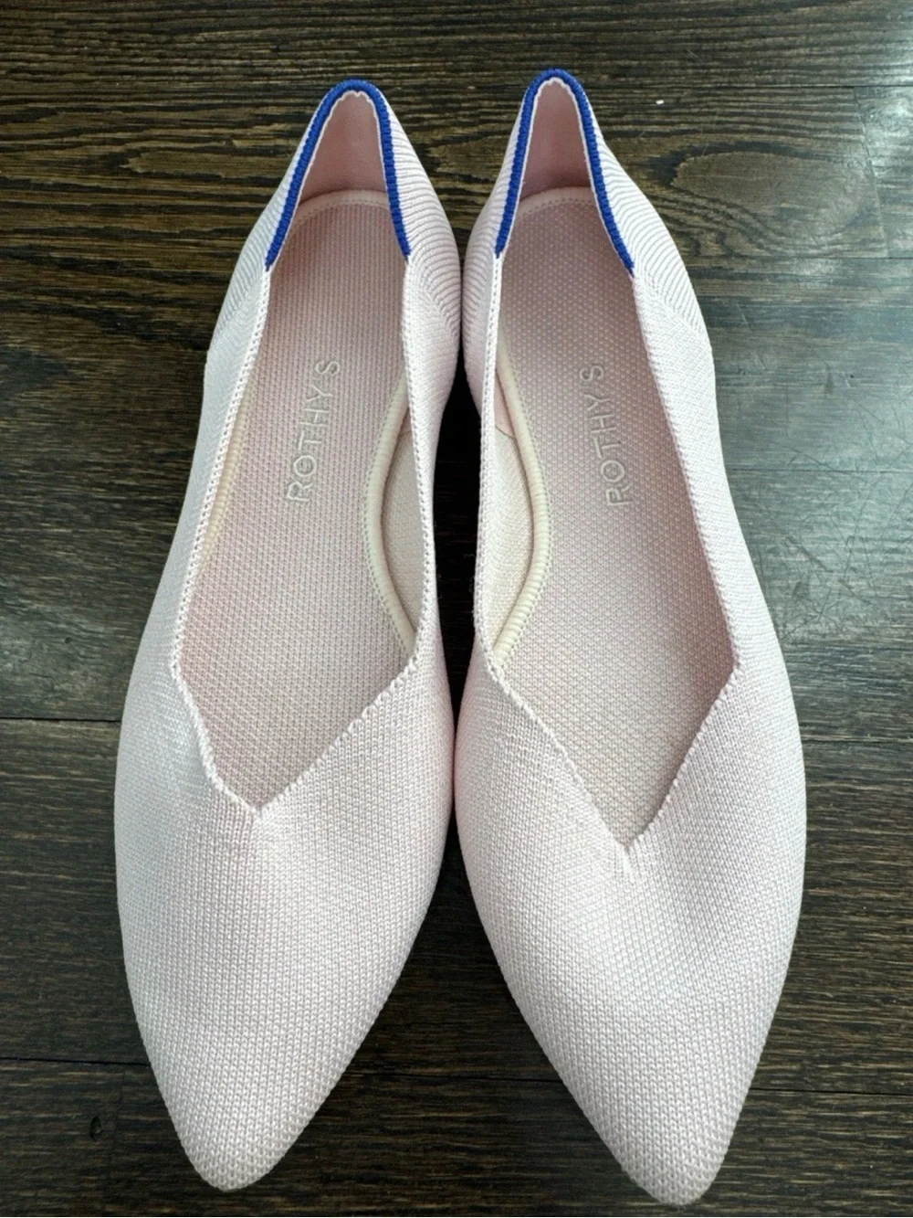Rothys Womens Slip On Flat Shoes Pink Size 9 Comfortable Washable New
